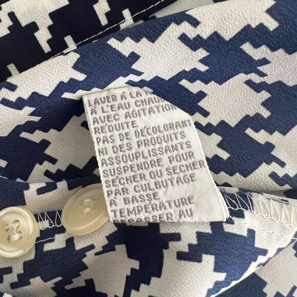 Liz Claiborne Collection Polyester Long Sleeve Collarless Button Down Blouse 8 - Picture 5 of 5